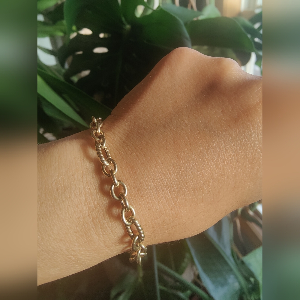 ✨ SOLD✨✨ 14k Multi-Textured Link Bracelet ✨